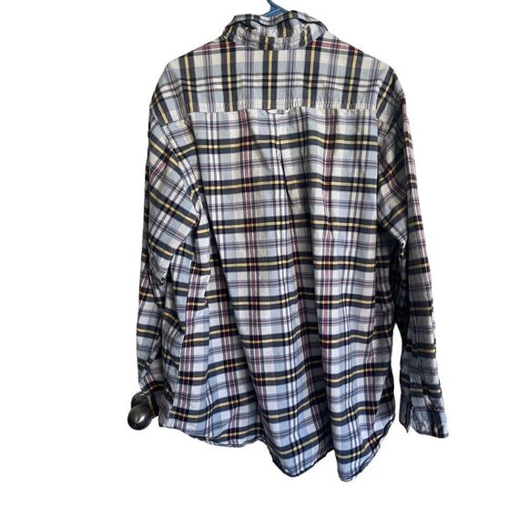 Panhandle Slim Mens Multicolor Plaid Long Sleeve Rough Stock Western Shirt XXL - Picture 2 of 12